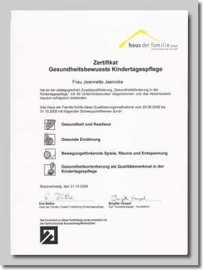 Gesundheits Zertifikat1